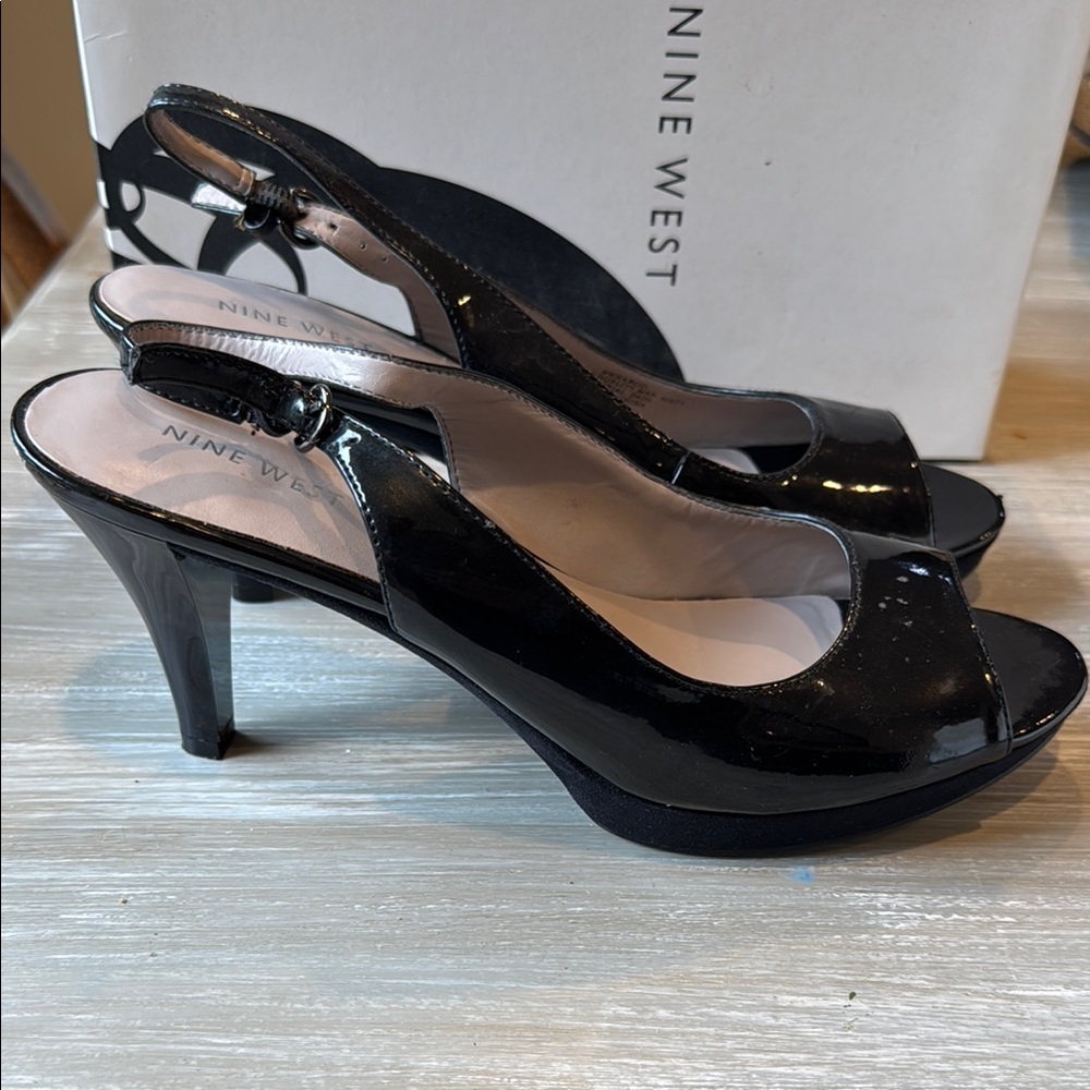 Nine West Black Women's Slingback Heels